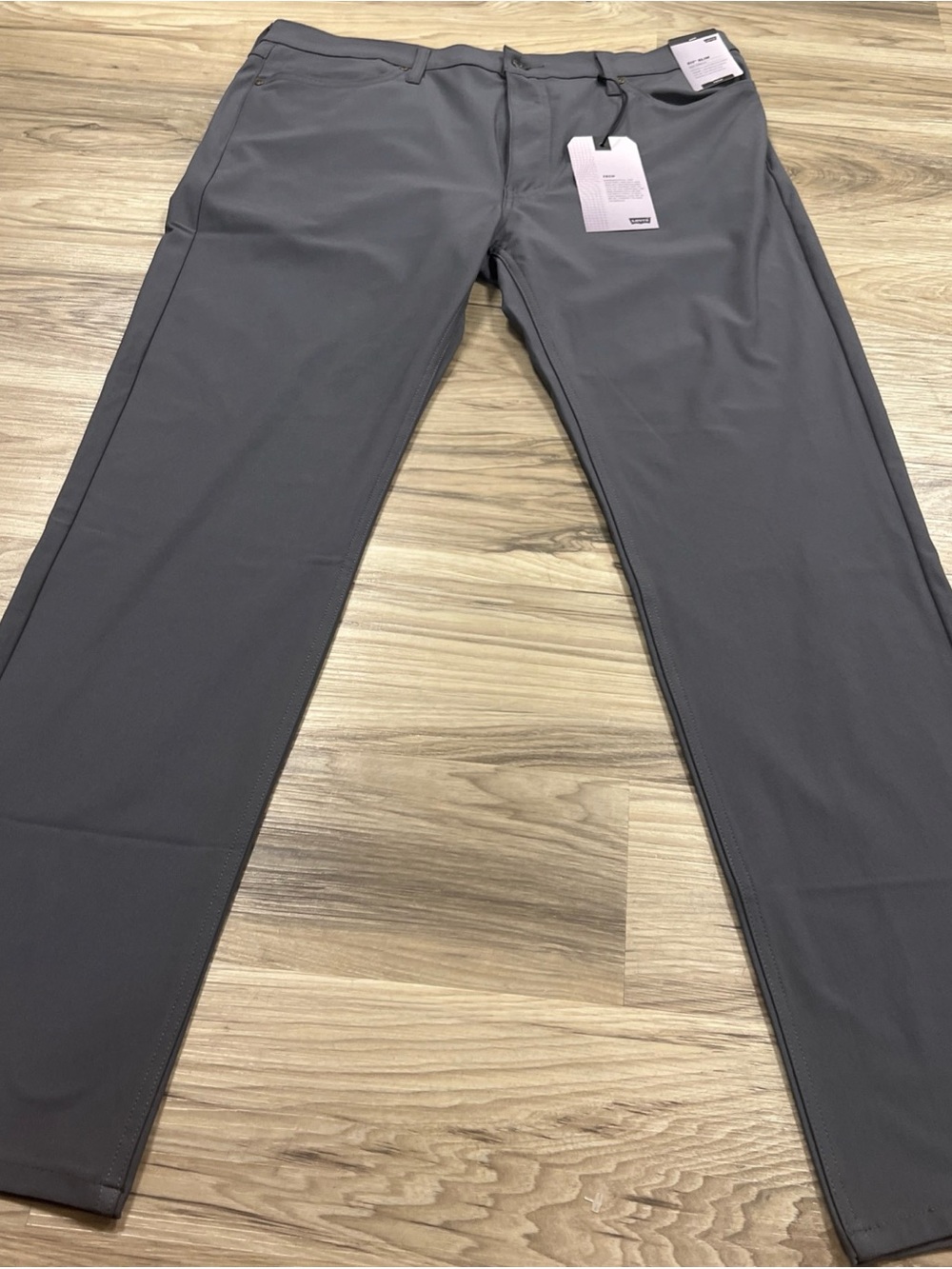 Levi's Tech Pants 511 Slim Fit High Stretch UPF 50+ Grey Mens 38x34 A92130013